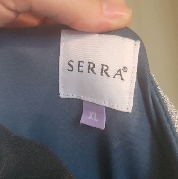 Serra XL short sleeve sparkly silver dress - Picture 2 of 3